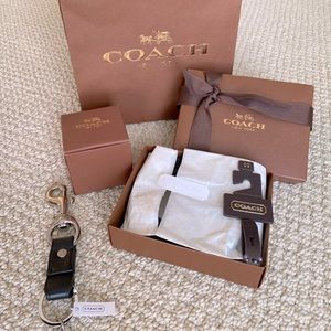 Coach reversible belt and keychain